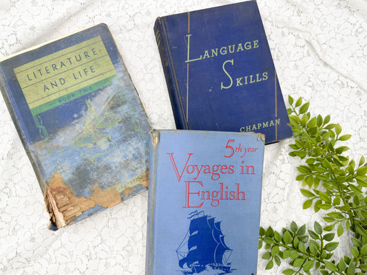 Vintage Textbooks (Set of 3)