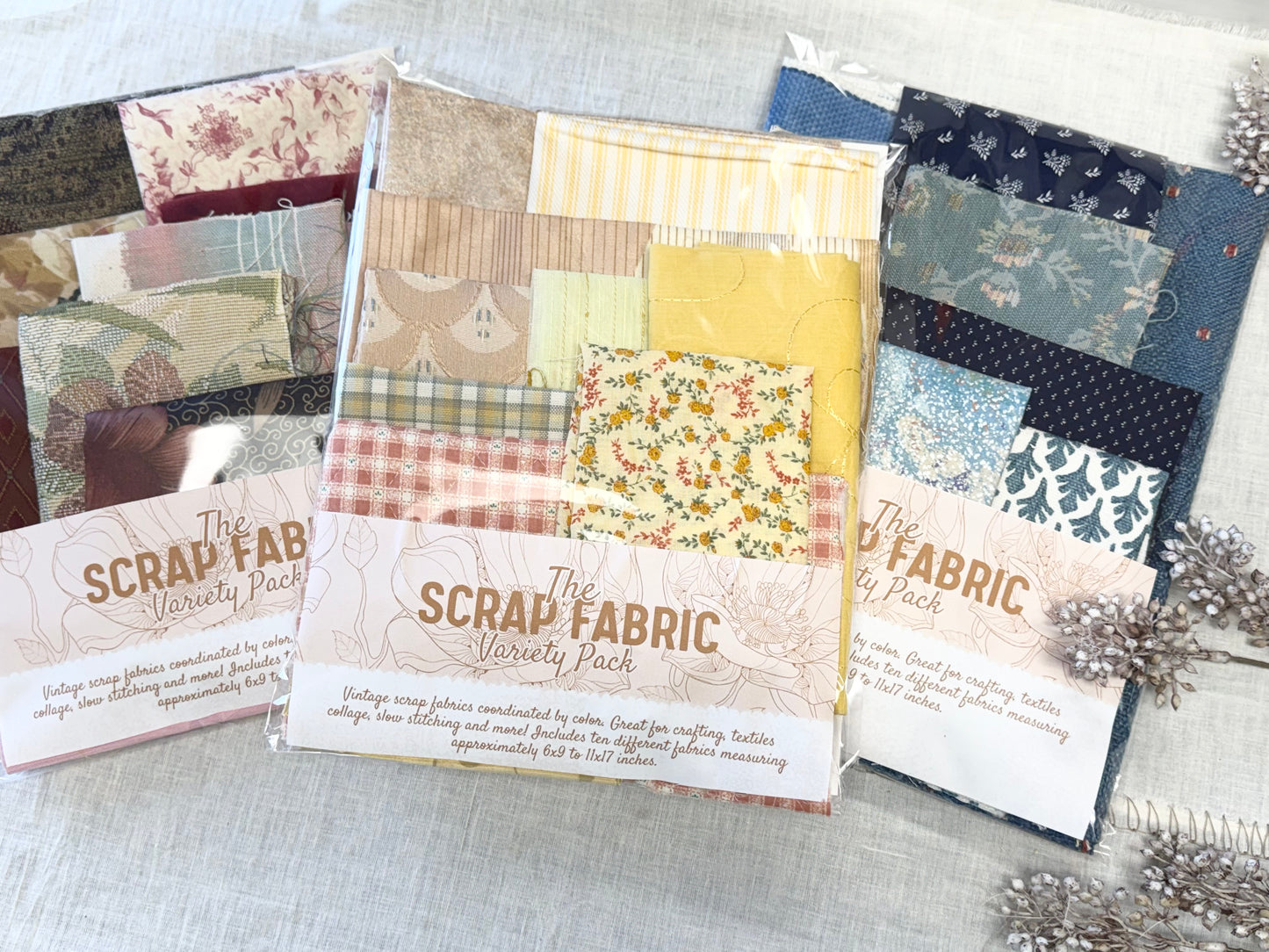 Fabric Scraps by Color (9x12)