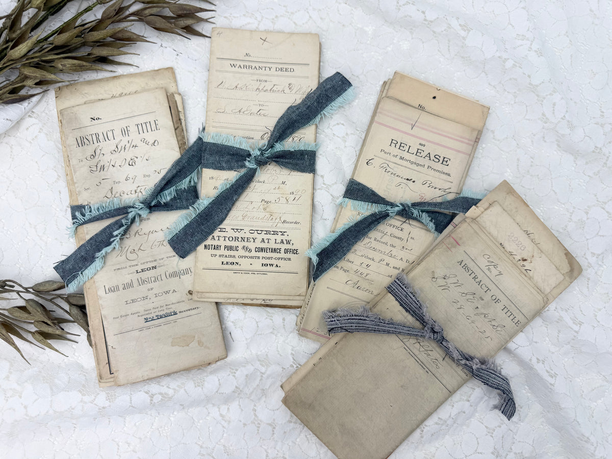 Vintage Deed Set (Set of five)