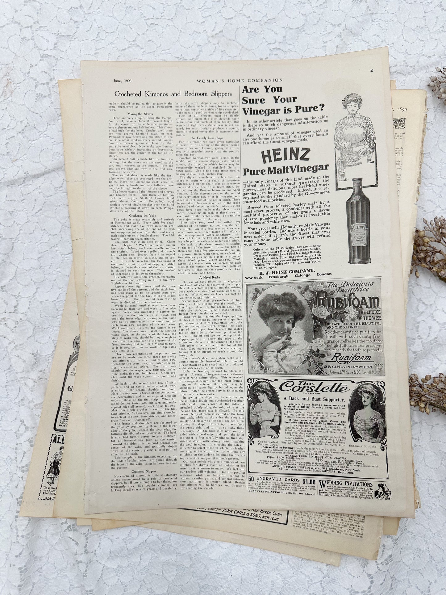 Vintage Magazine Page Set