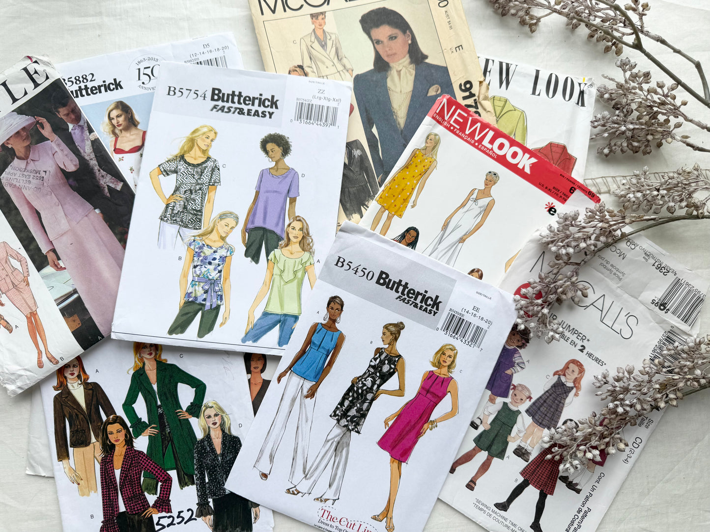 Assorted Sewing Pattern Sleeves (Set of 20)