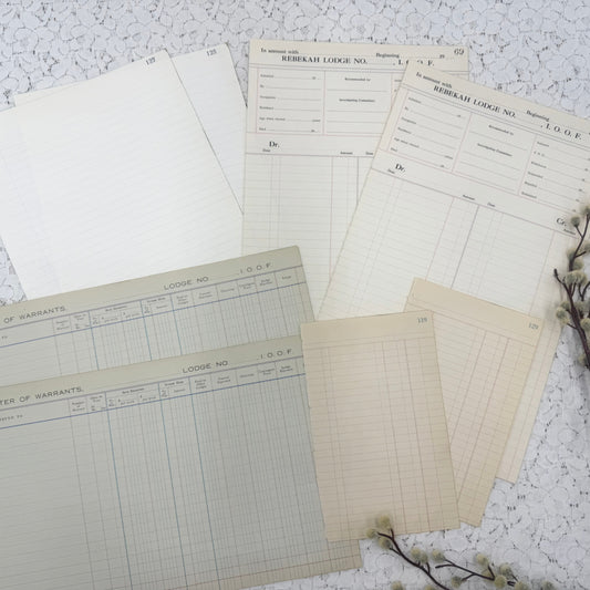 Blank Vintage Ledger Page Pack