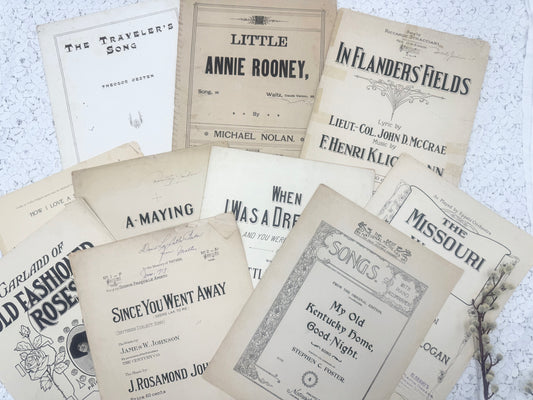 Vintage Music Sheets