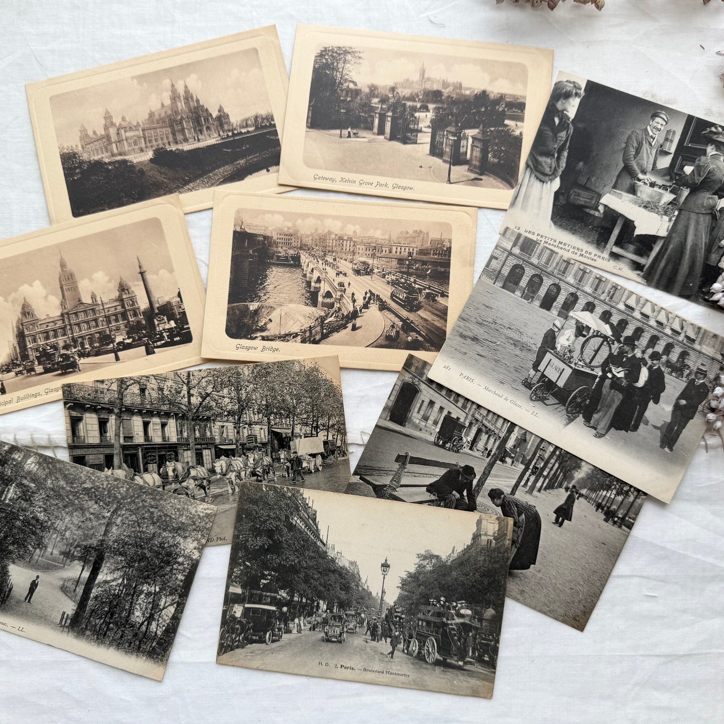Vintage French Postcards (Set of 10)