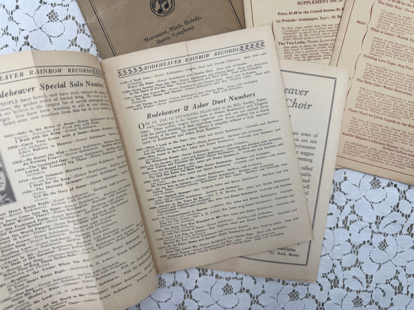 Vintage Music Ephemera Set