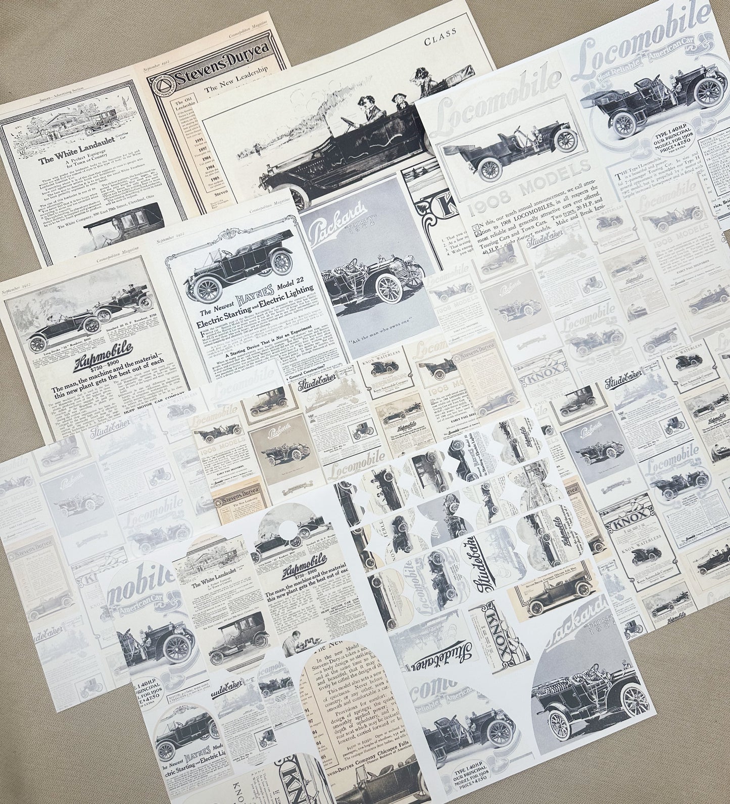 Vintage Auto Ads- Paper Packs