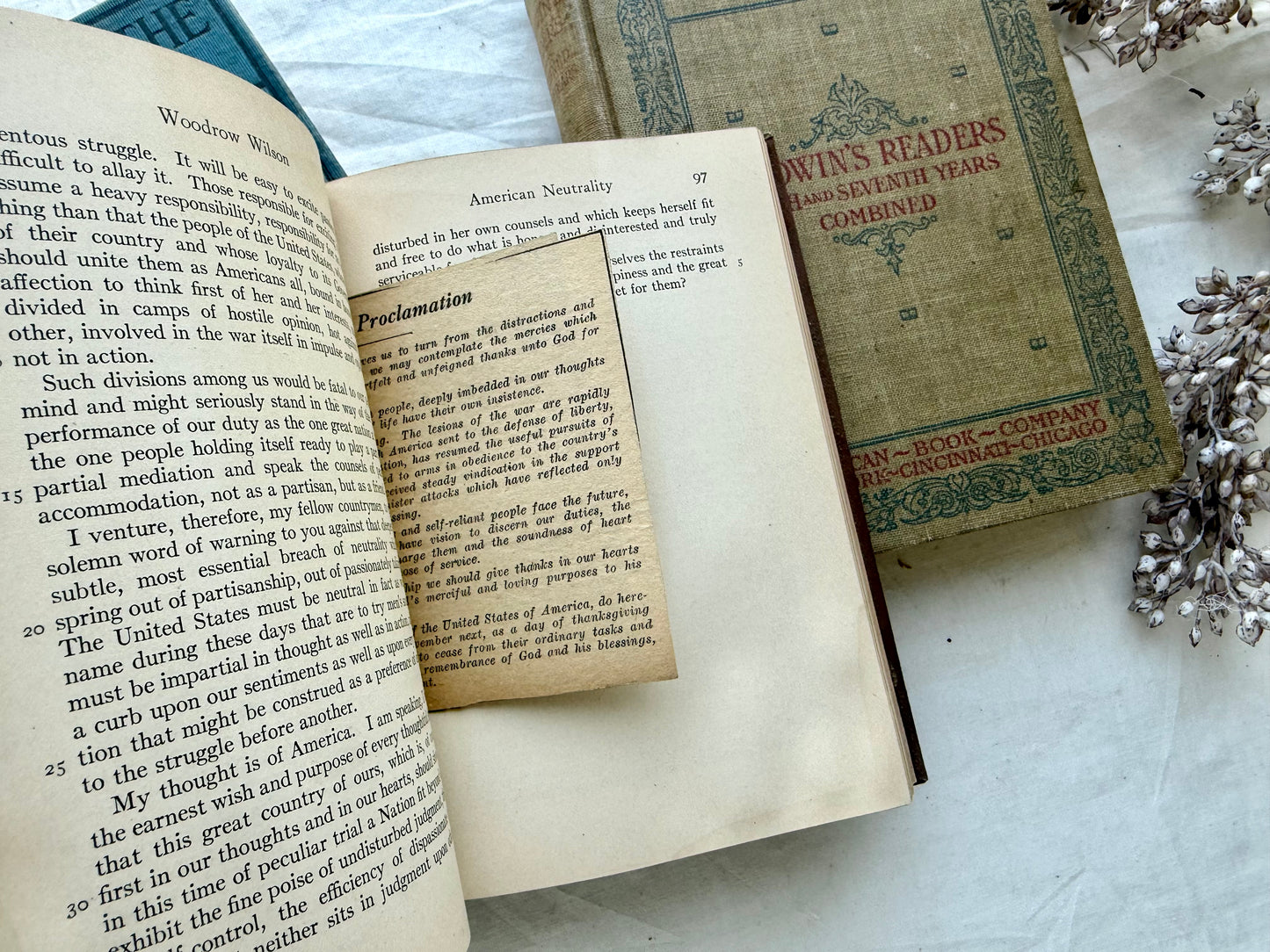 Vintage School Book Set