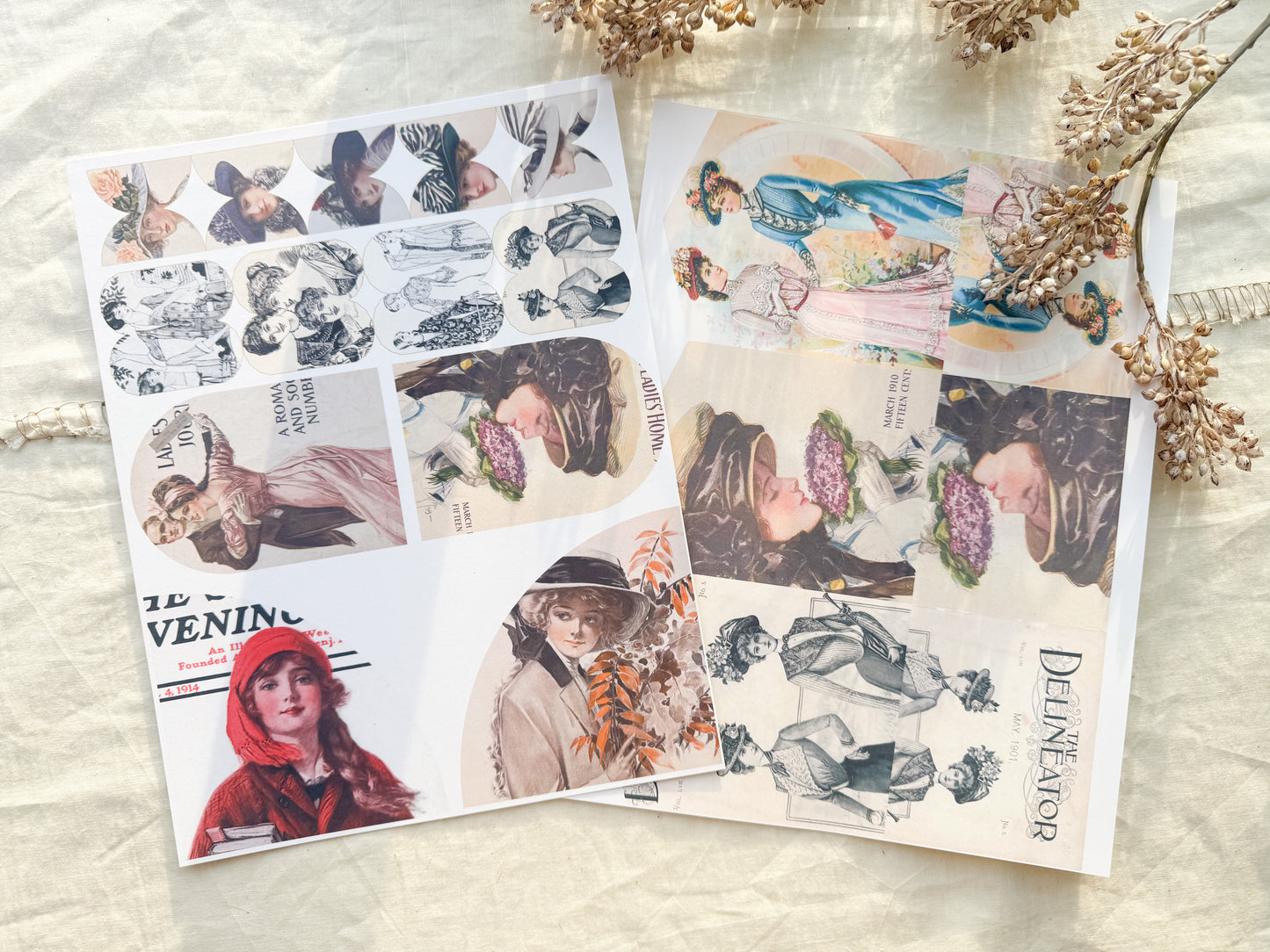Junk Journal Page Pack- Fashion