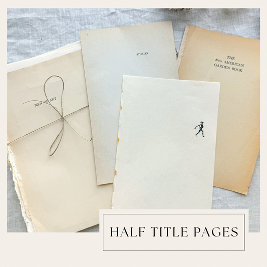 Vintage Half Title Page Pack