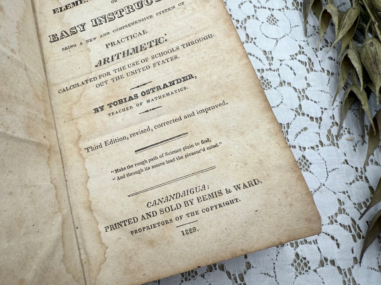 Vintage Arithmetic Book