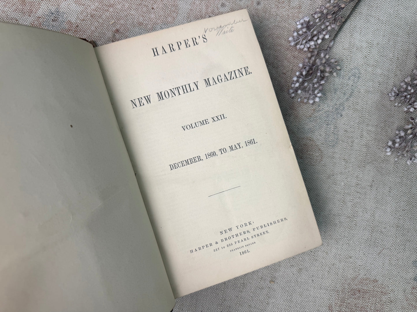 Vintage Harper's Magazine- Bound Book