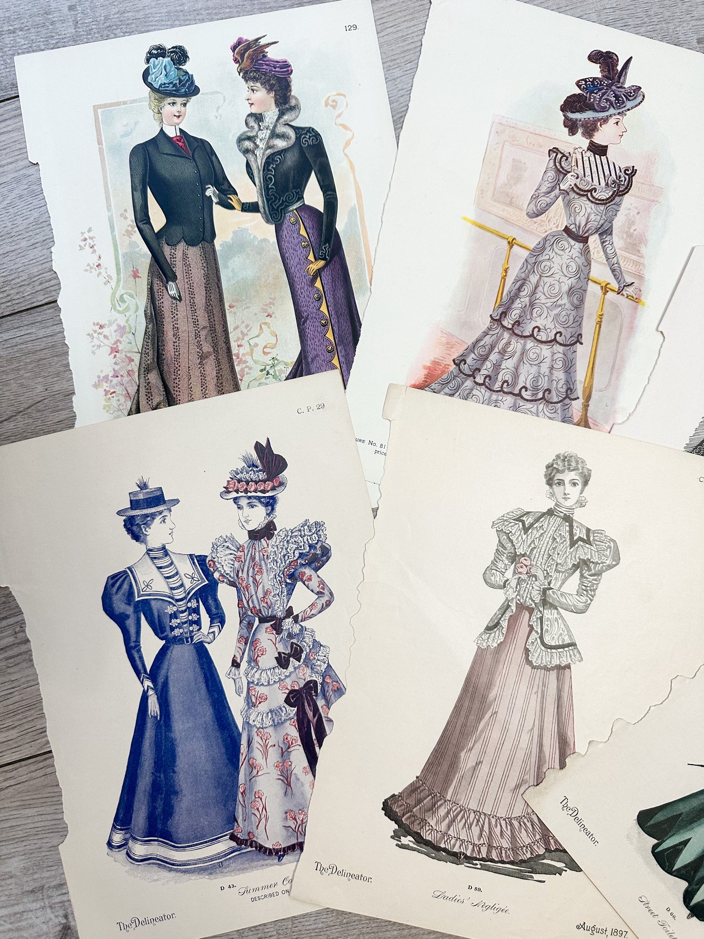 Vintage Fashion Prints (Set of 6)