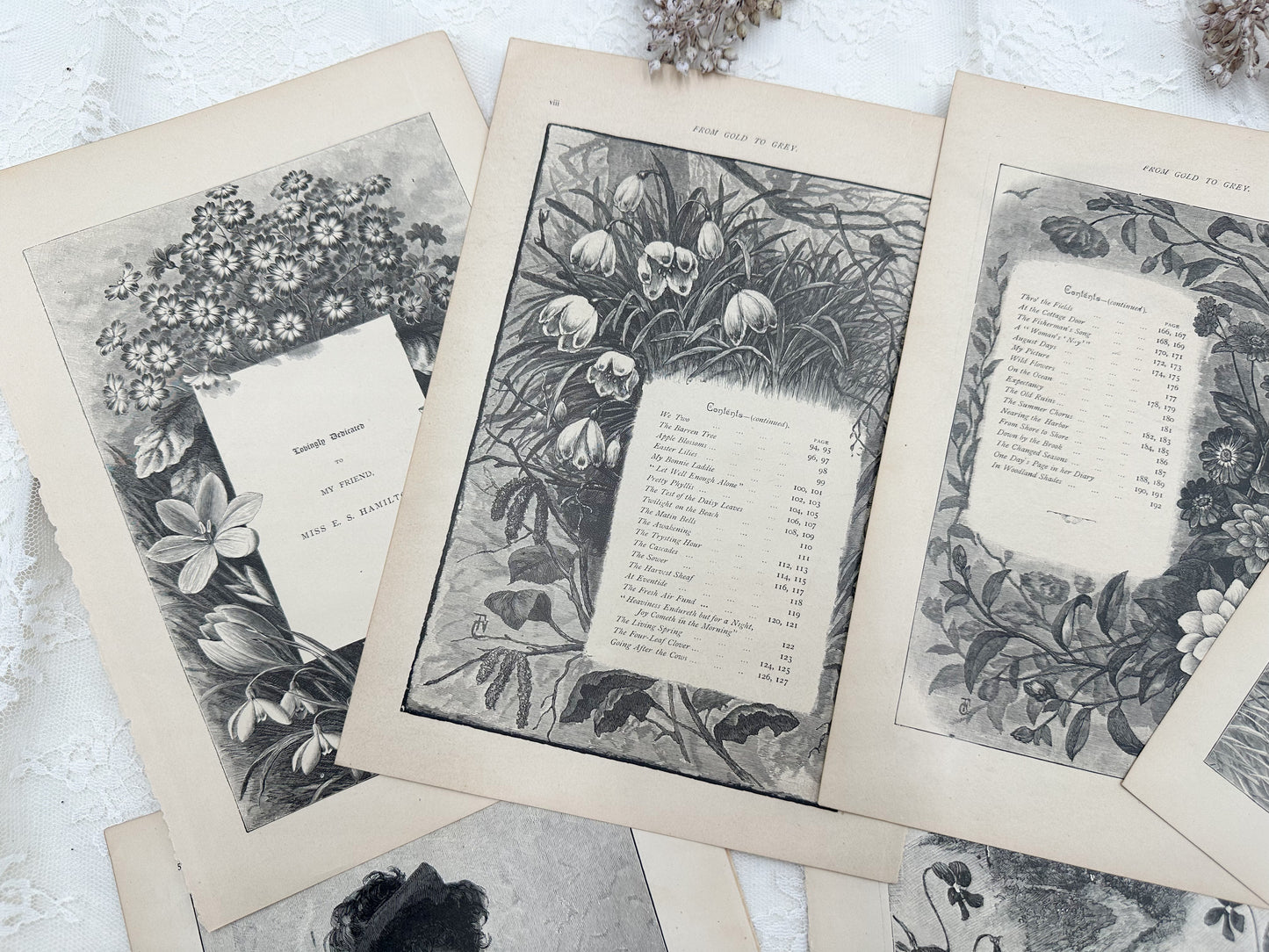 Vintage Floral Prints- Late 1800's