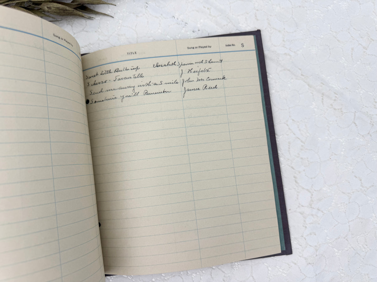 Vintage Record Log Book