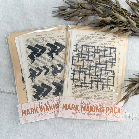Marked Vintage Book Page Pack