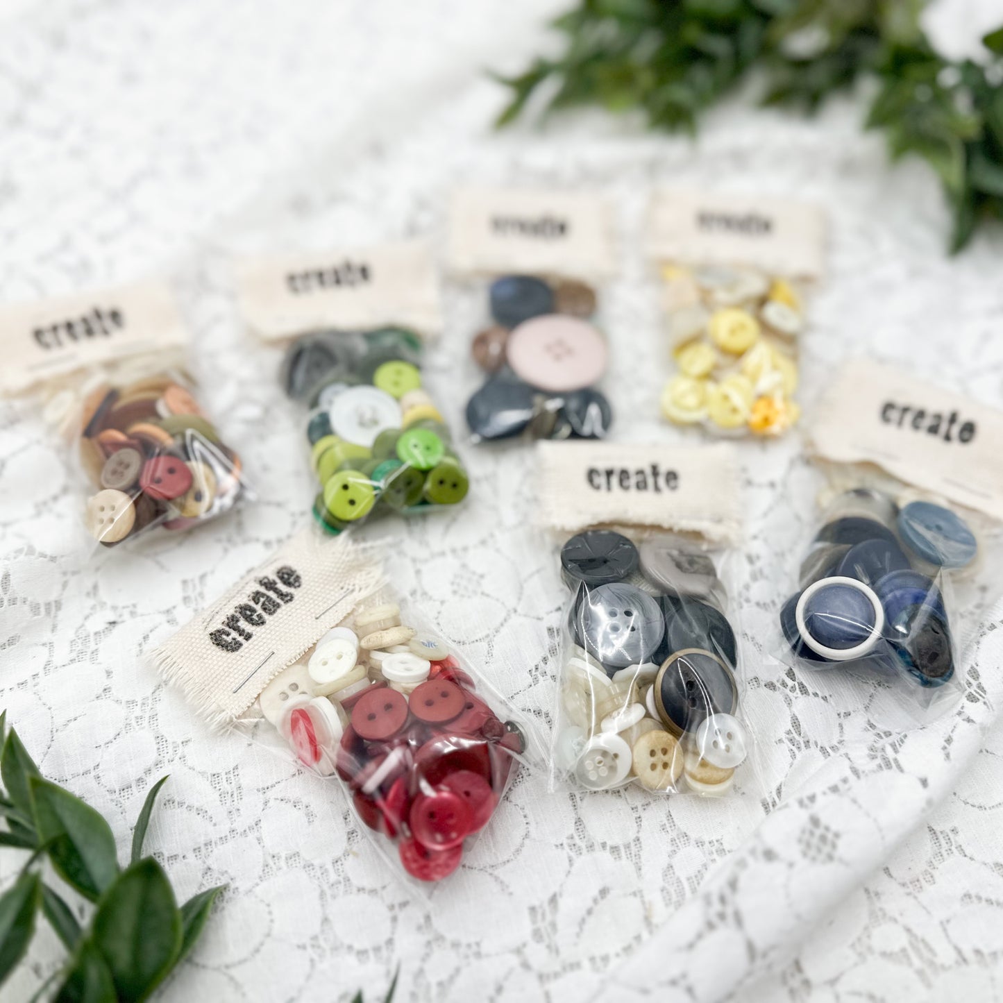 Vintage Buttons (You Choose Color)