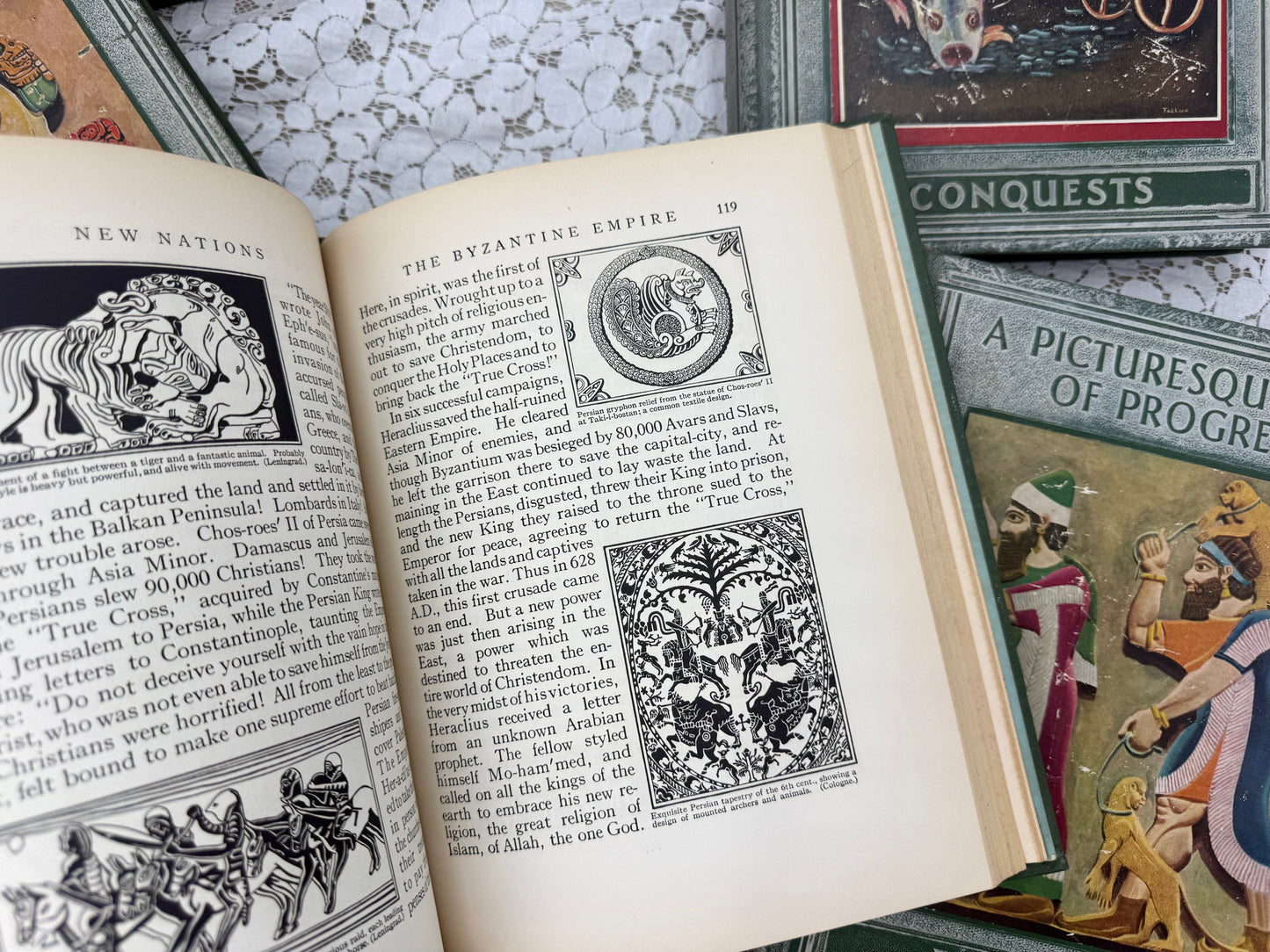 History Book with Colorful Illustrations