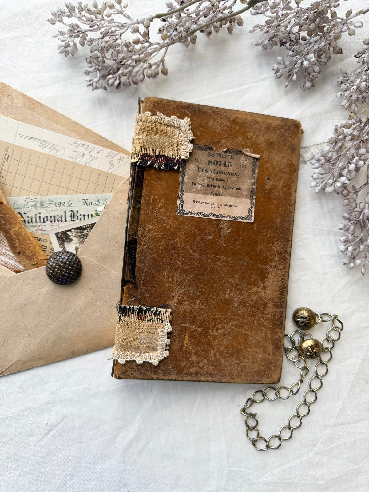 Handmade Journal Cover and Ephemera