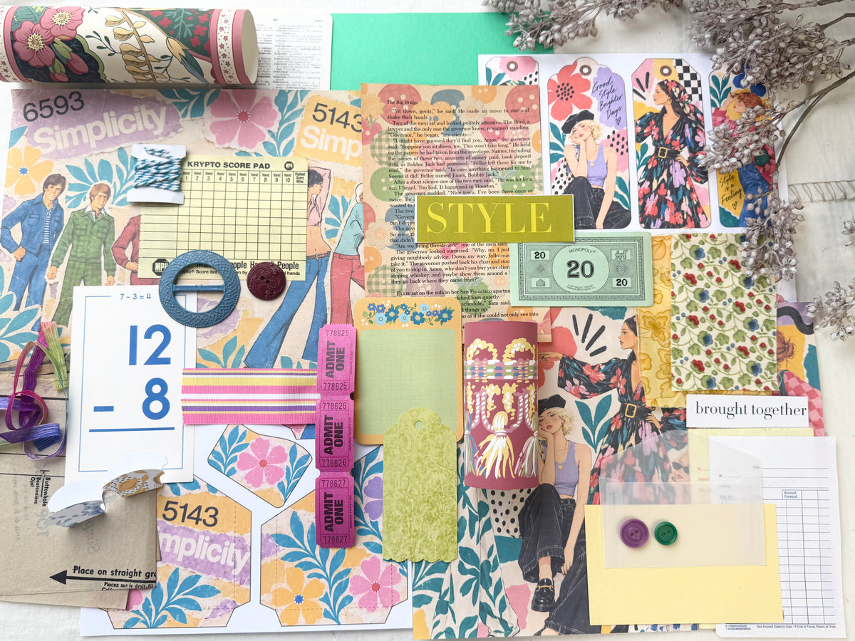 Junk Journal Spread- Modern Mood