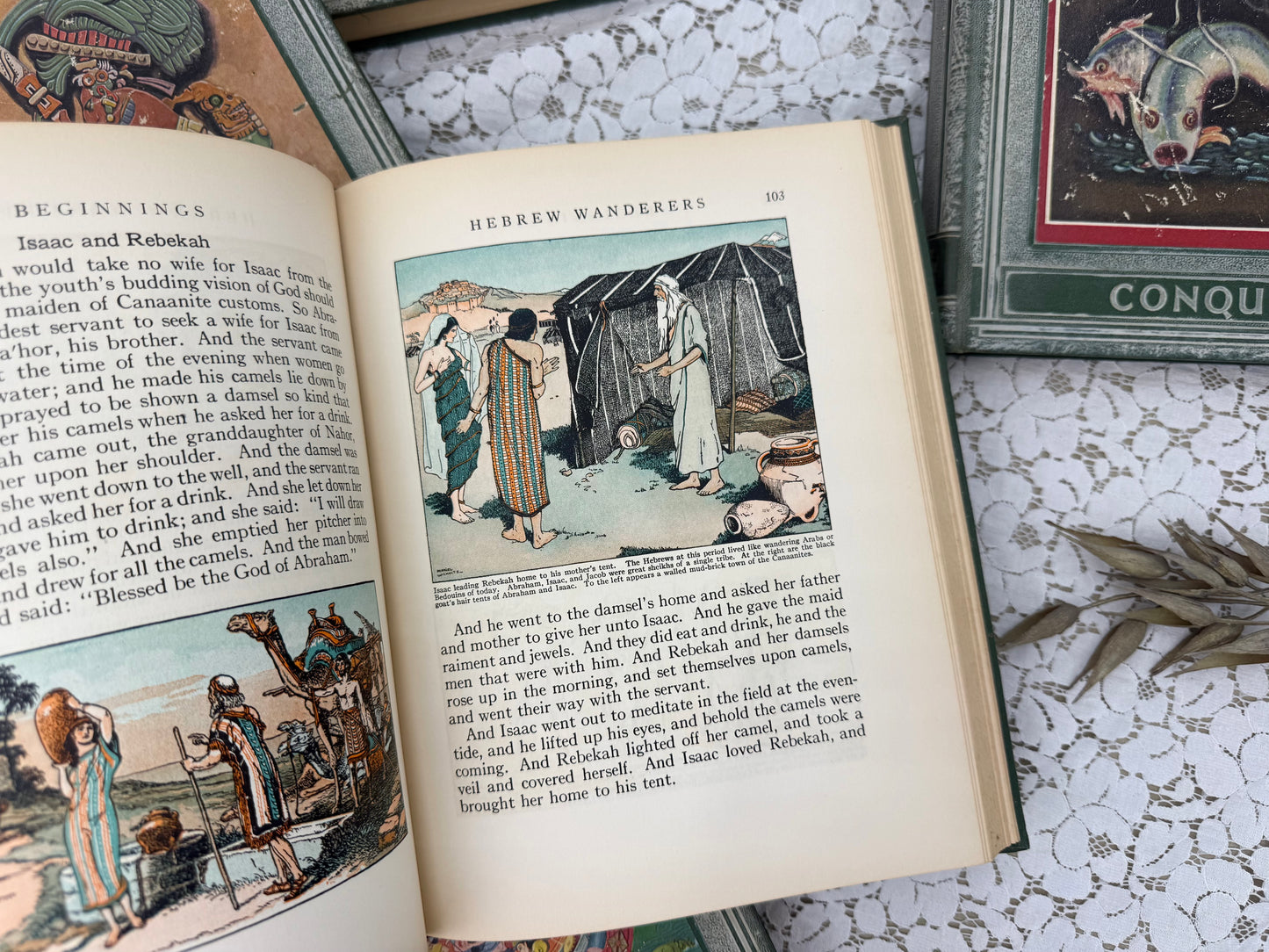 History Book with Colorful Illustrations