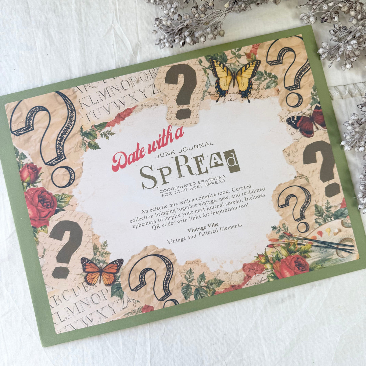 Date with a Junk Journal Spread- Vintage Vibes