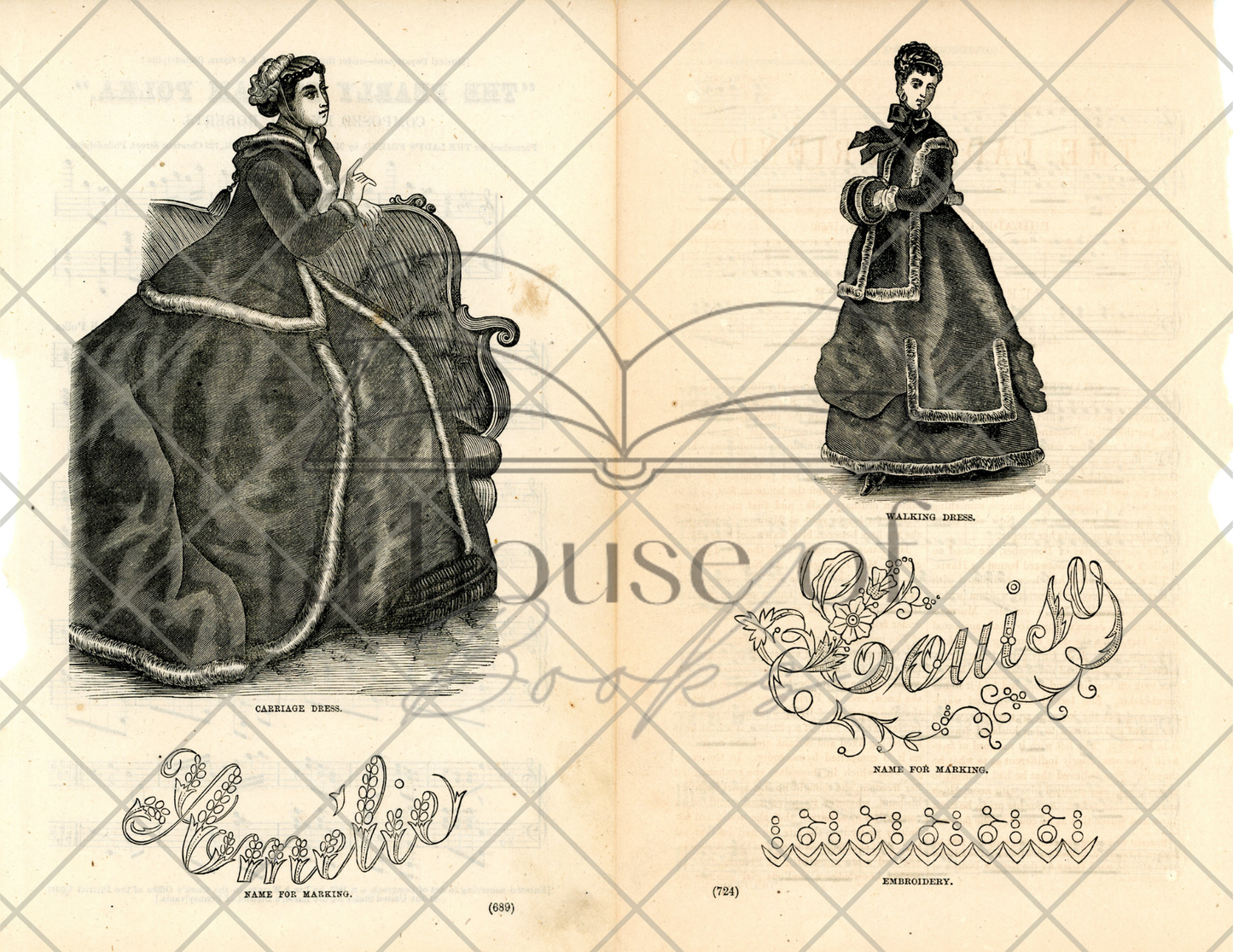 Fashion Name Signature Pages- Project Template Digital Download