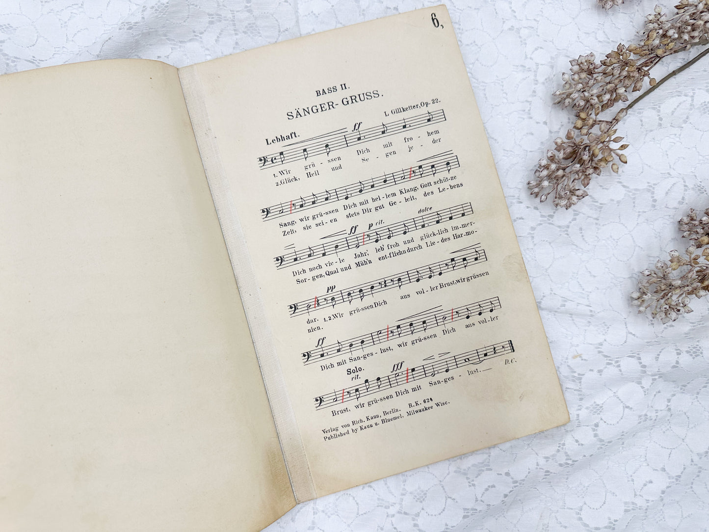 Vintage German Music Book