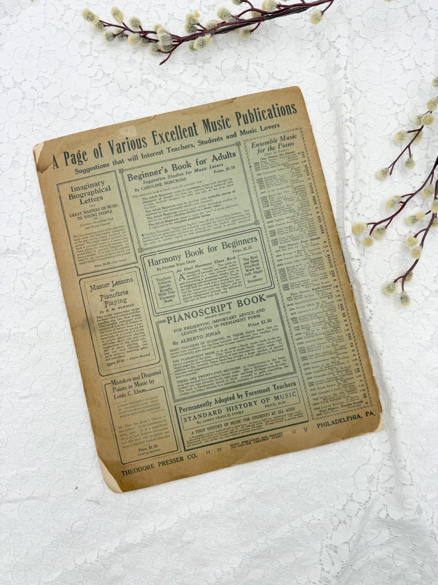 Vintage Music Book