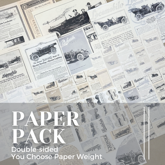 Vintage Auto Ads- Paper Packs