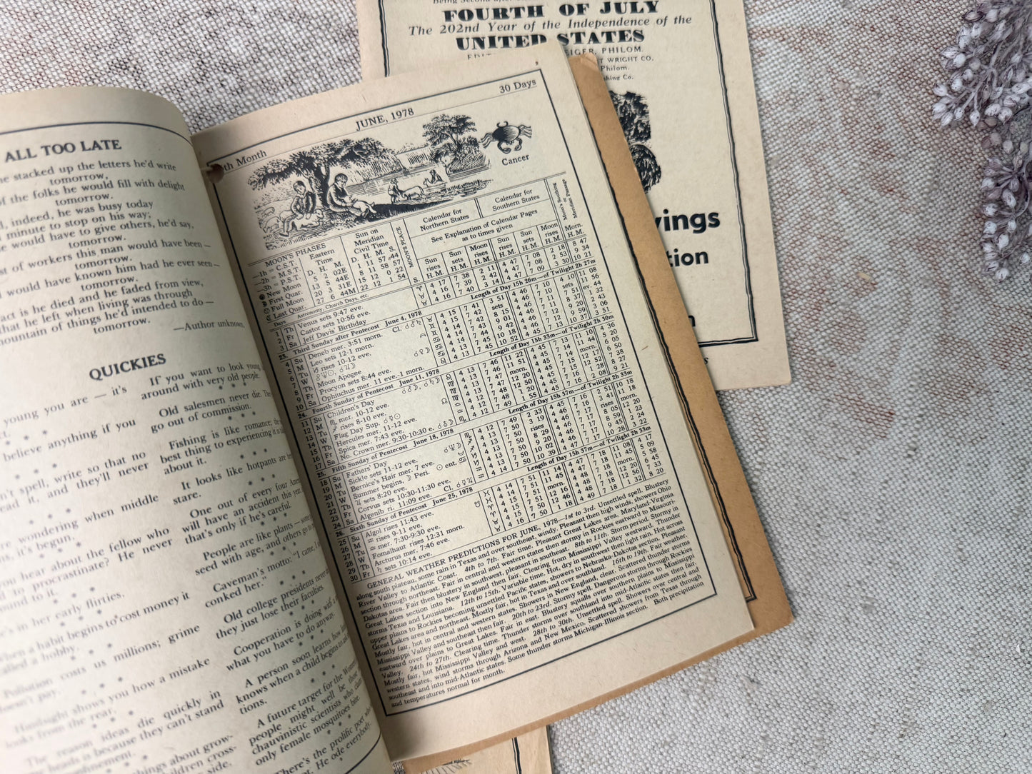 Vintage Almanac Set