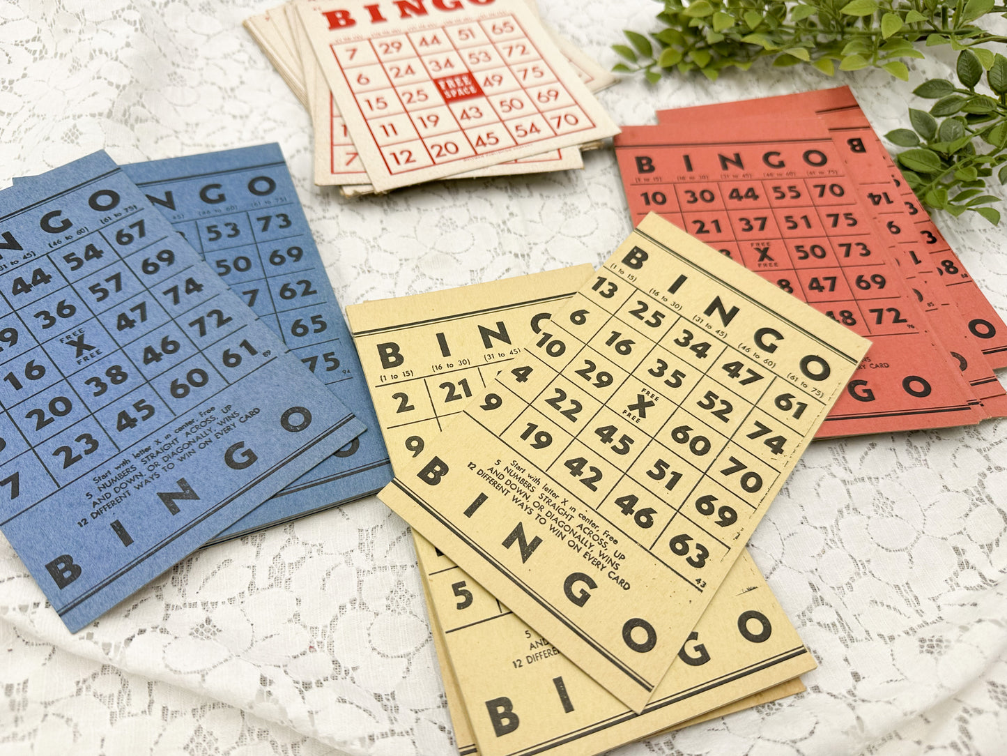Vintage Bingo Cards