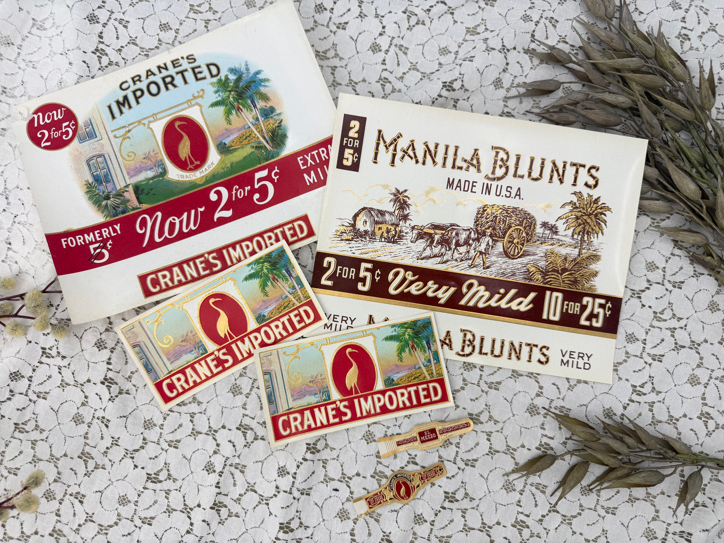 Vintage Cigar Label Set
