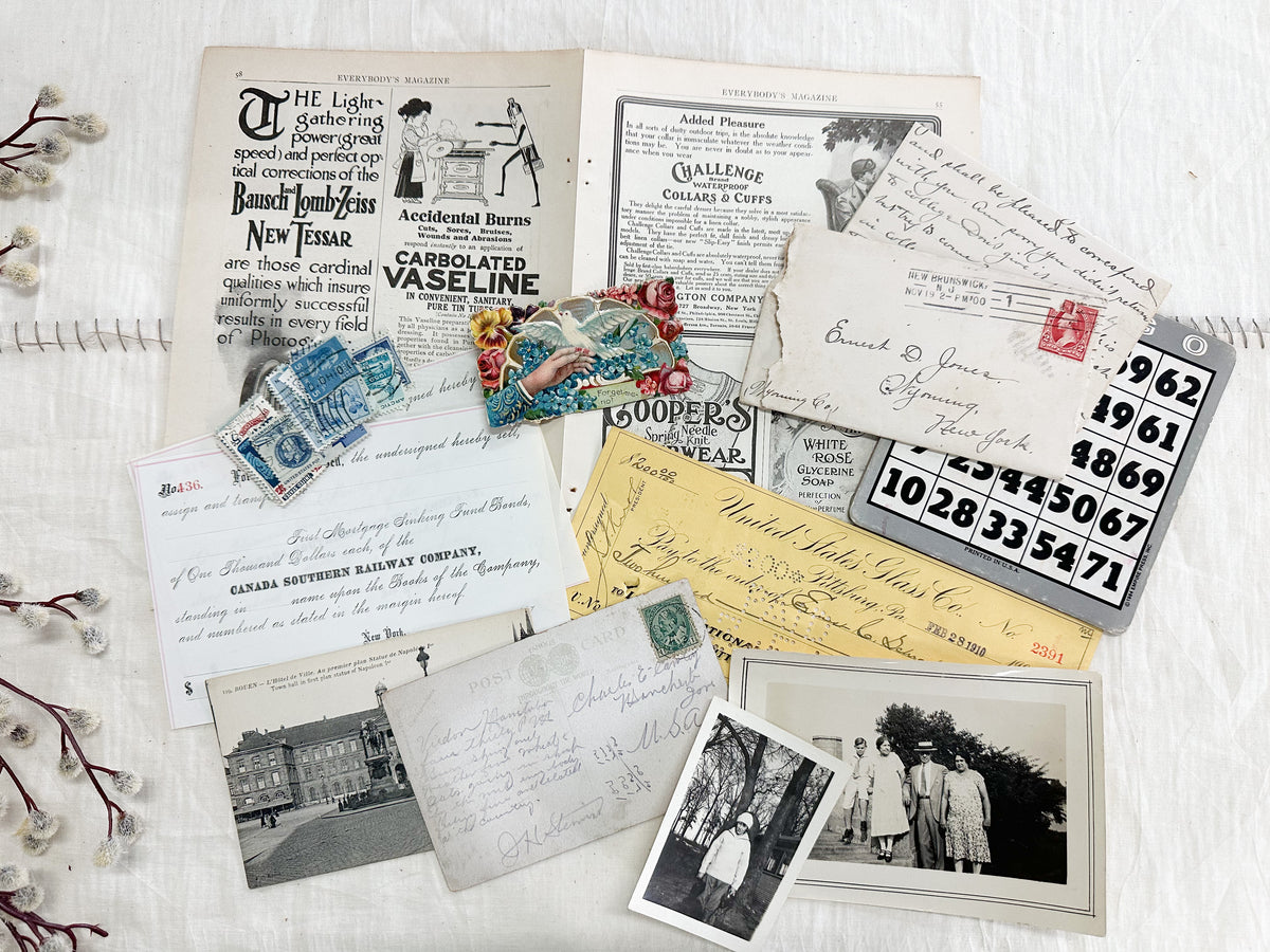 Assorted Vintage Ephemera Pack – A House of Books