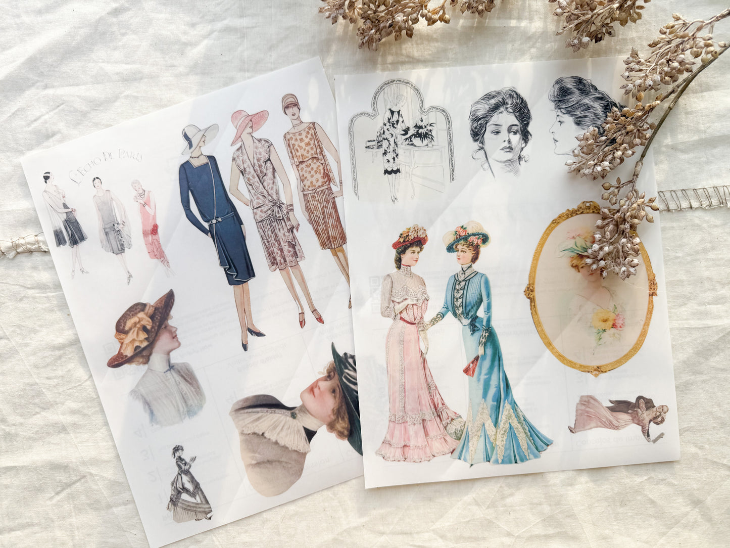 Junk Journal Page Pack- Fashion