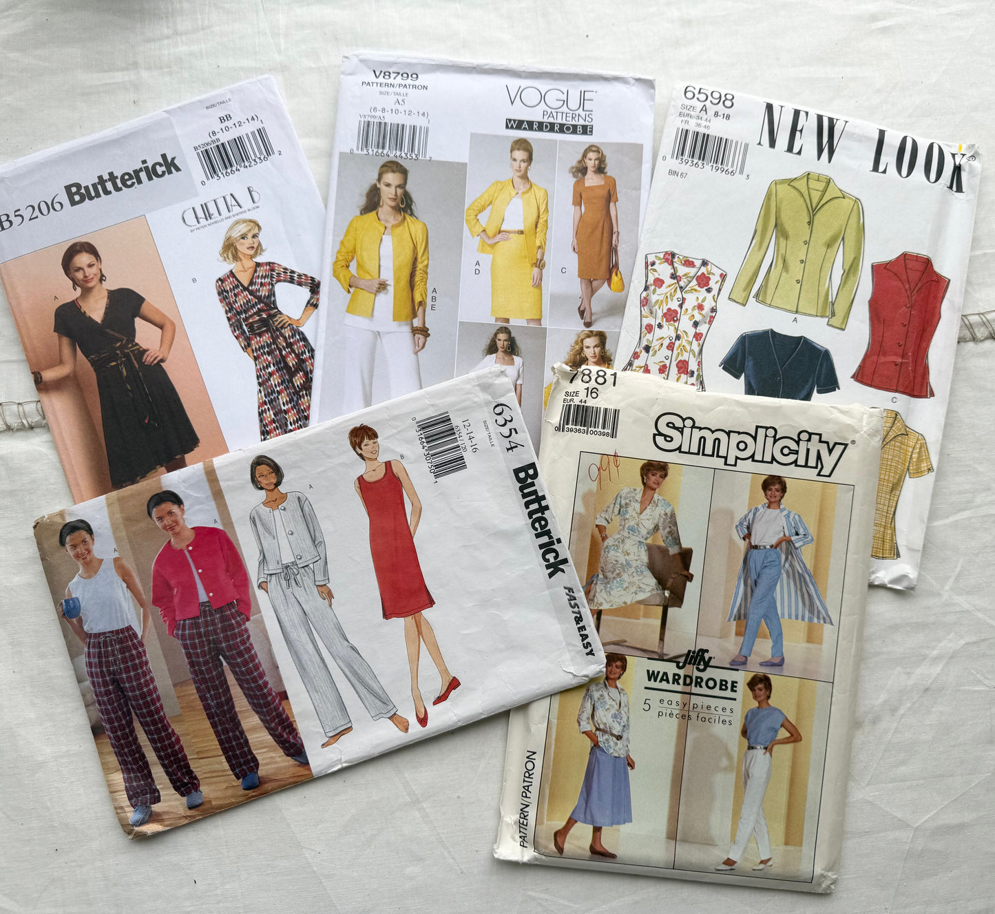 Assorted Sewing Pattern Sleeves (Set of 20)