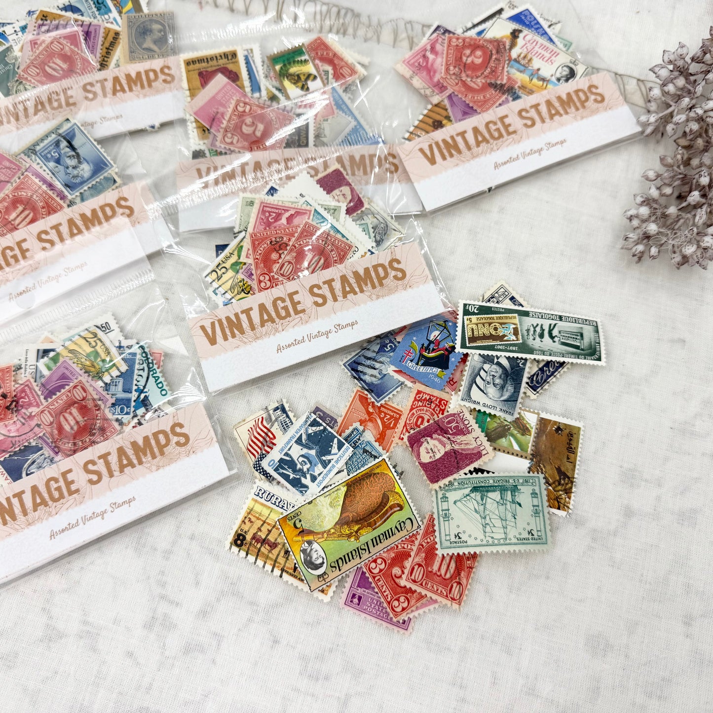 Bag of Vintage Stamps