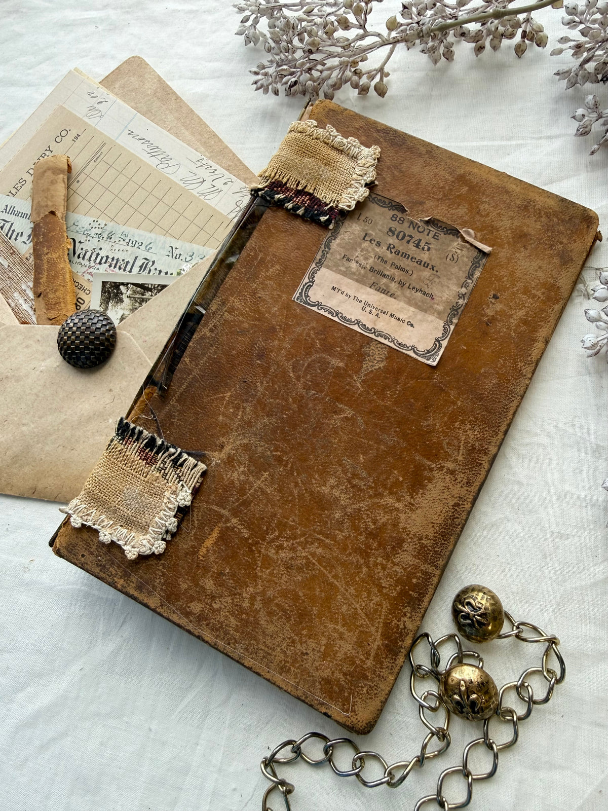 Handmade Journal Cover and Ephemera