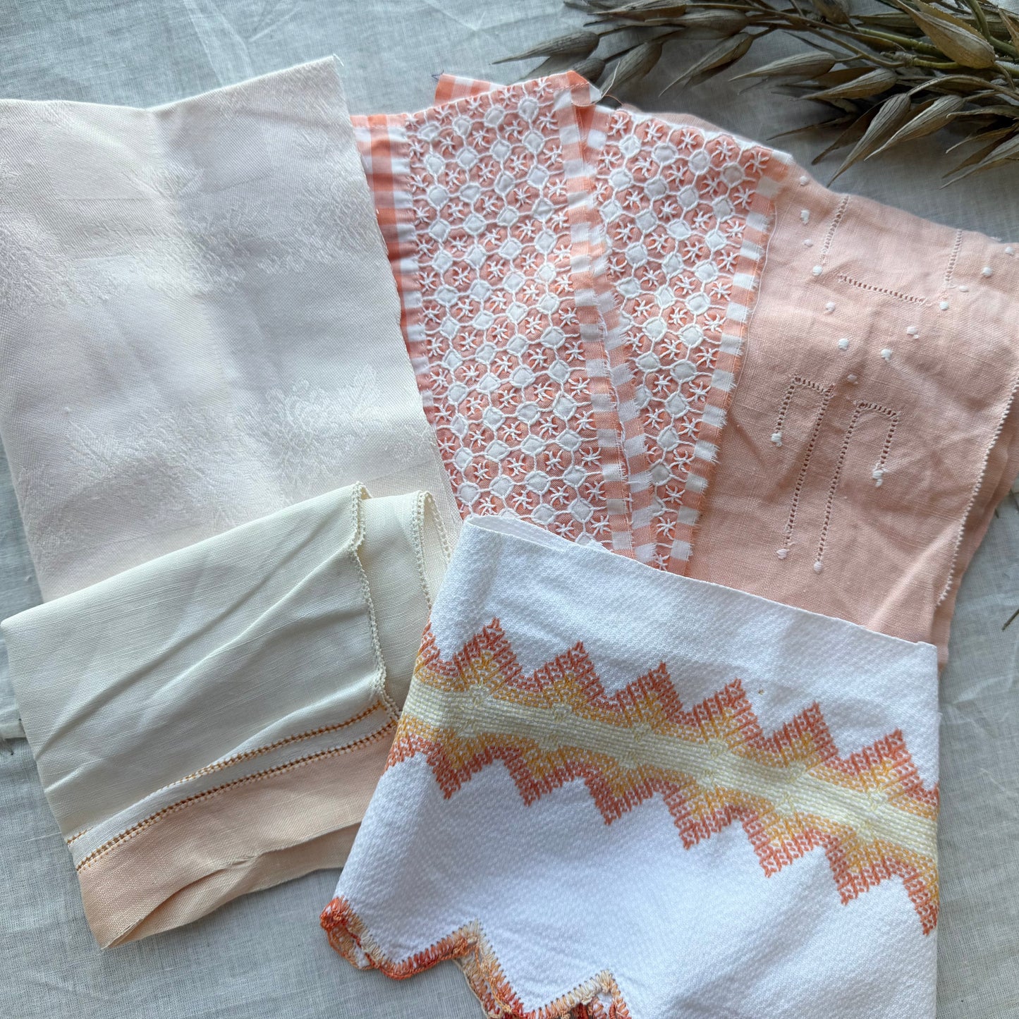 Orange Vintage Linen