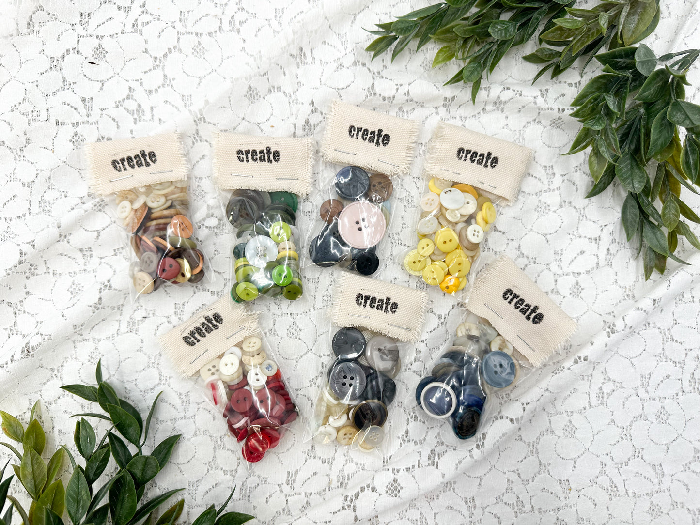 Vintage Buttons (You Choose Color)