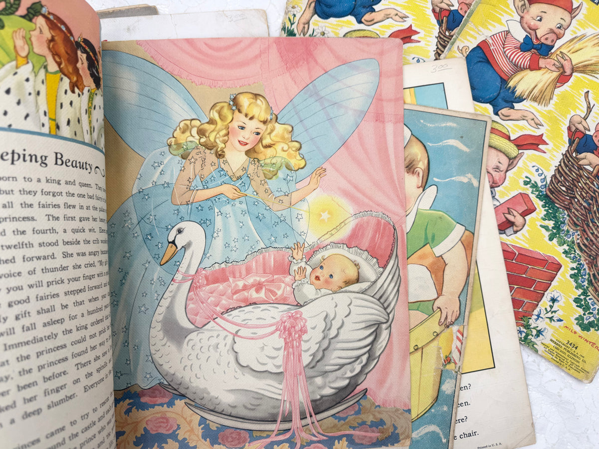 Vintage Linen Children Books