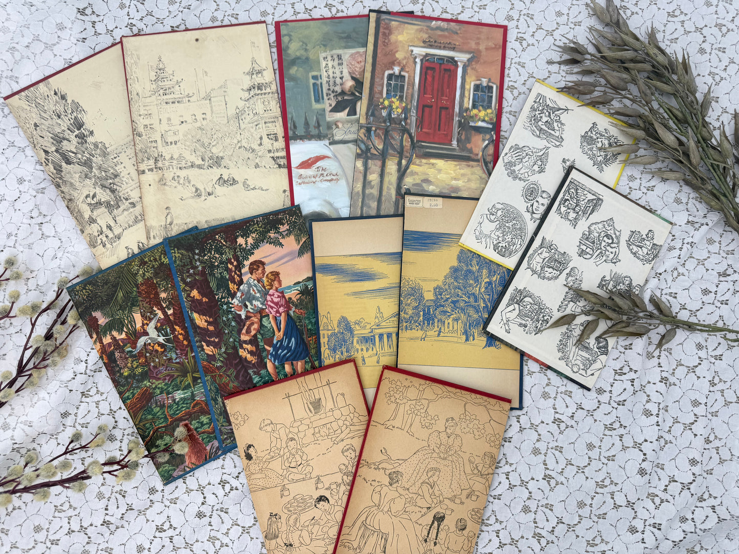 Set of Vintage Book Covers