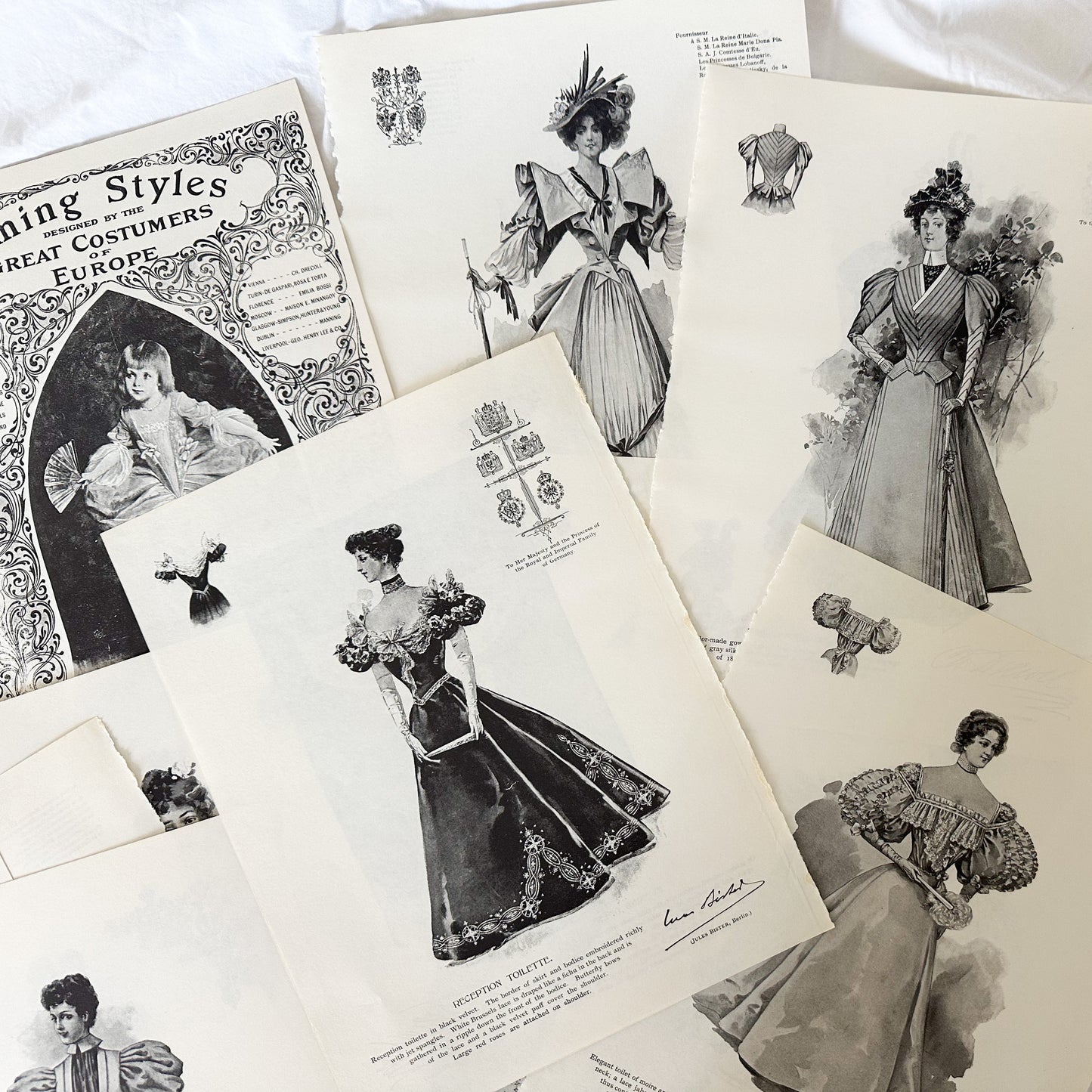 Vintage Fashion Lady Print Set