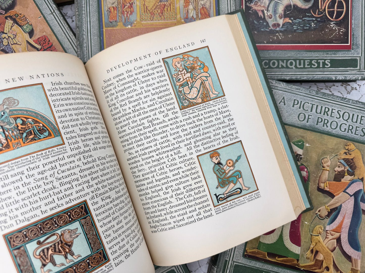 History Book with Colorful Illustrations