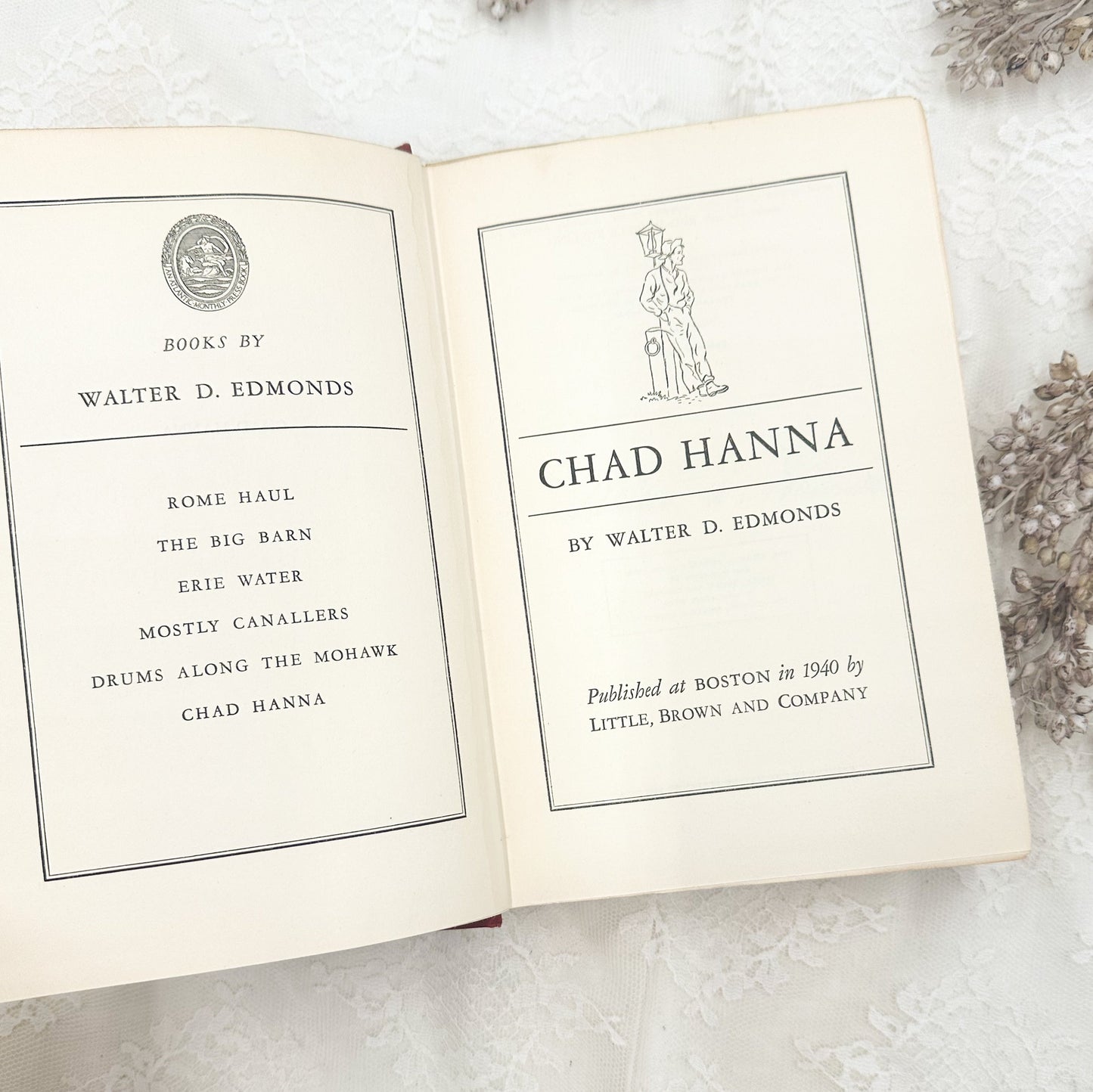 Chad Hanna by Walter D. Edmonds, Signed