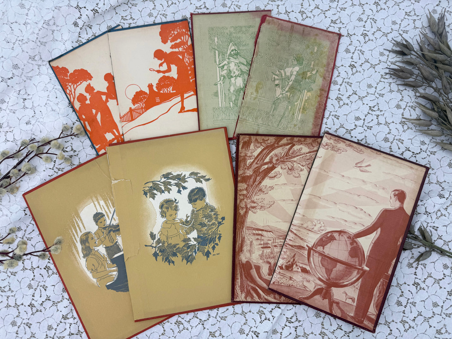 Set of Illustrated Book Boards