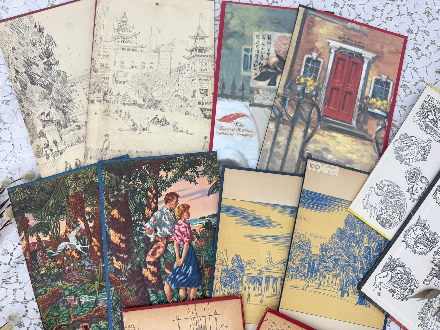 Set of Vintage Book Covers