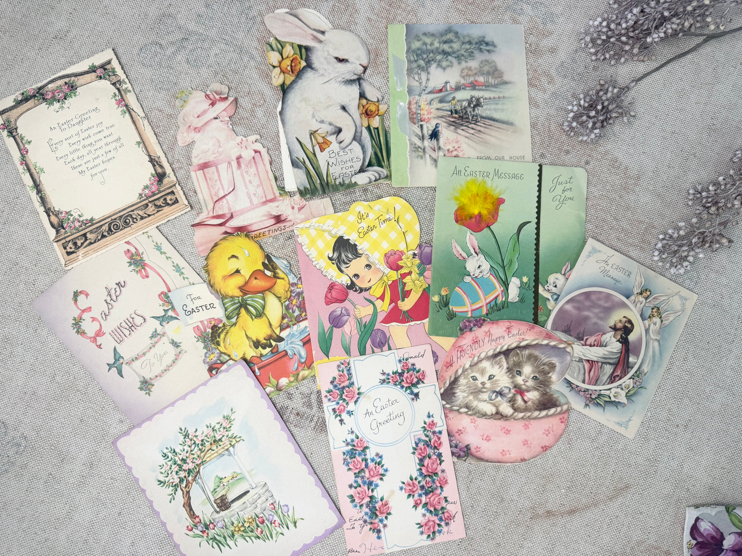 Vintage Easter Card Set