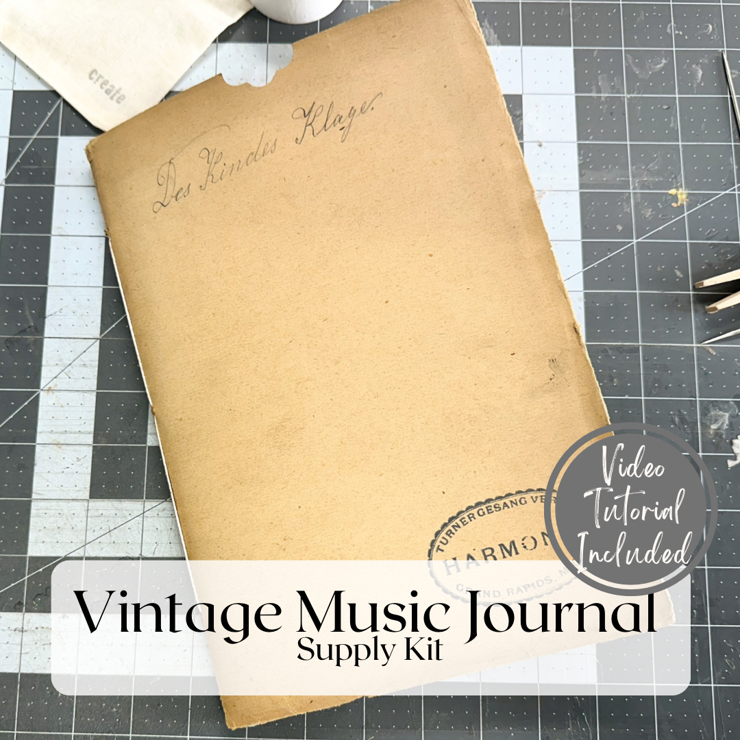 Vintage Music Journal Kit- Step by Step Video Included