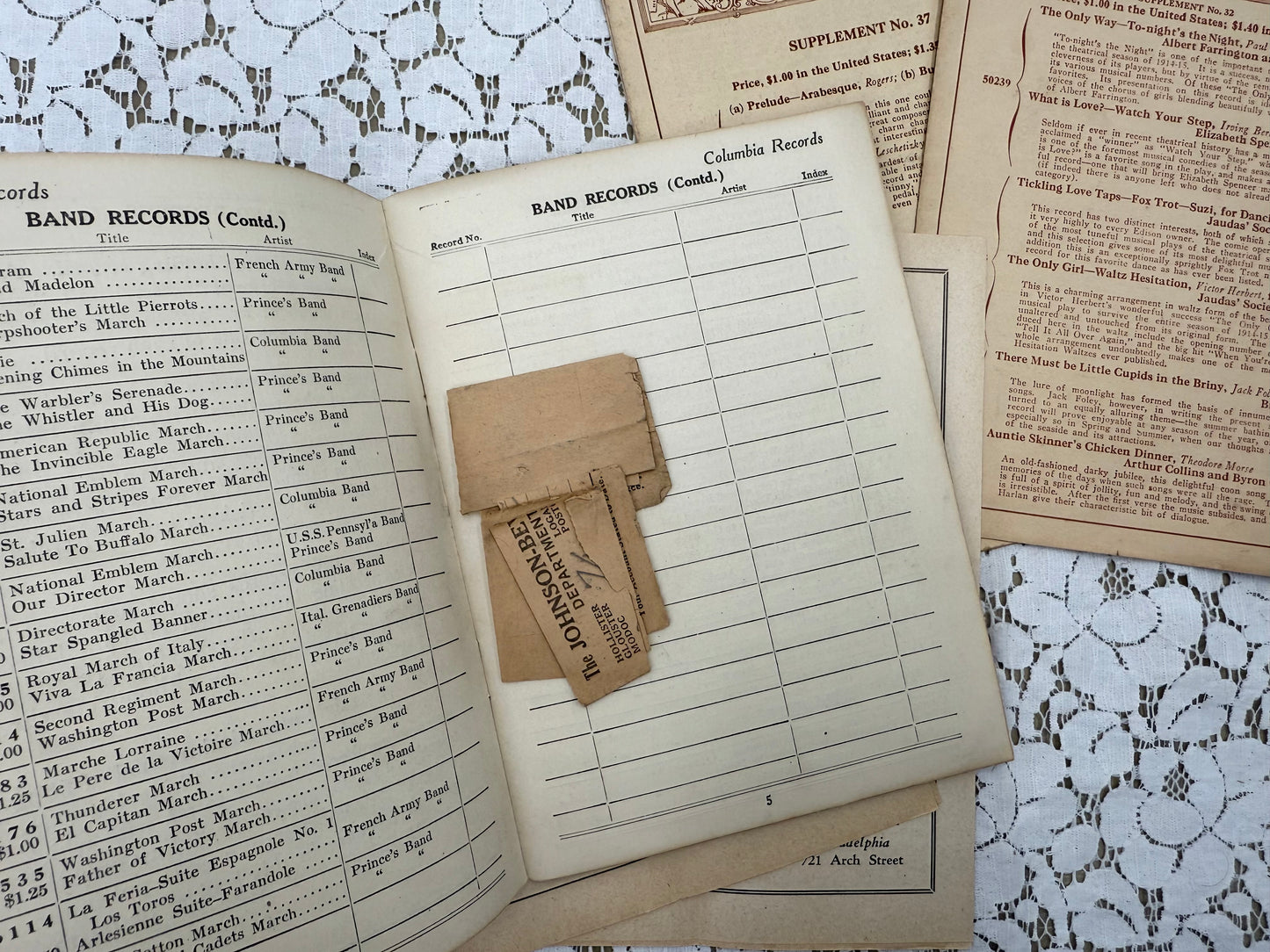 Vintage Music Ephemera Set