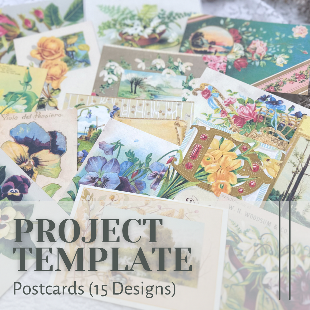 Project Progress Postcards Postcard Project Template- Digital Download – A House of Books